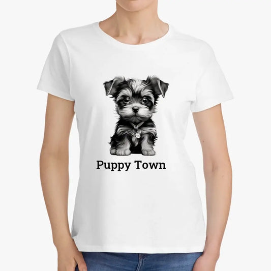 Customizable T-shirt, Puppy Town T-shirt, Dog Mom T-shirt, Pet Lovers T-shirt, Cute Puppy Town T-shirt, Cute Puppy T-shirt, Adorable Puppy T-shirt, Personalized Dog T-shirt