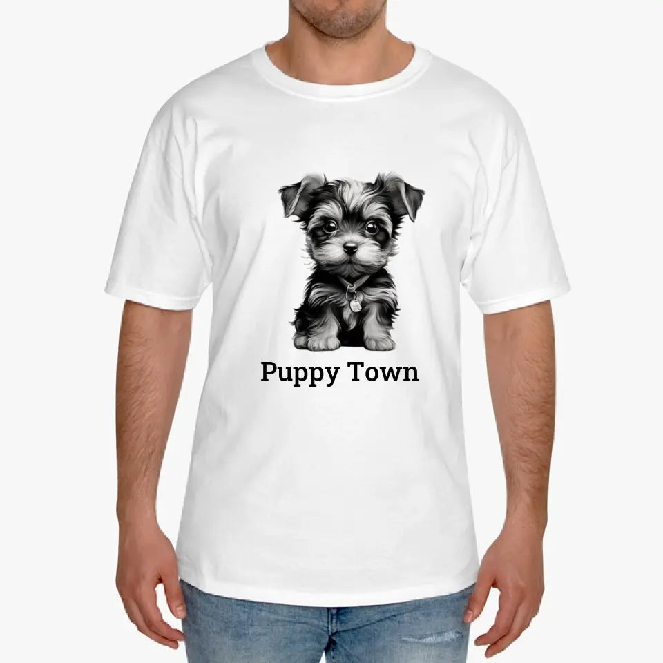 Customizable T-shirt, Puppy Town T-shirt, Dog Mom T-shirt, Pet Lovers T-shirt, Cute Puppy Town T-shirt, Cute Puppy T-shirt, Adorable Puppy T-shirt, Personalized Dog T-shirt