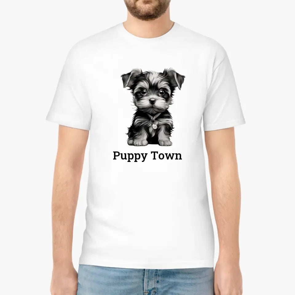 Customizable T-shirt, Puppy Town T-shirt, Dog Mom T-shirt, Pet Lovers T-shirt, Cute Puppy Town T-shirt, Cute Puppy T-shirt, Adorable Puppy T-shirt, Personalized Dog T-shirt