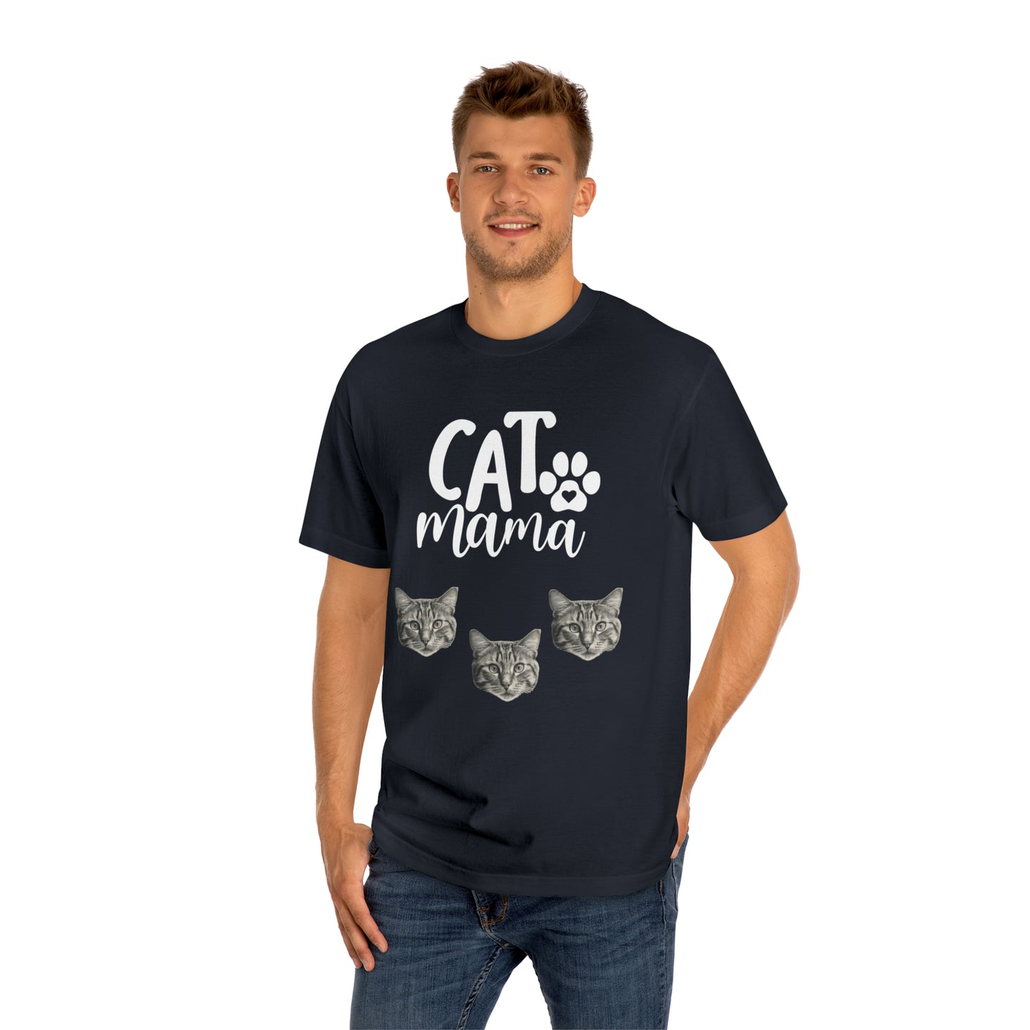 Cat Mama T-shirt, Pawsatively Adorable Tee, Cat Lover Classic Tee, Adorable Cat Mom T-shirt, Perfect Cat Mama Shirt, Feline Love T-shirt, Cat Mom Graphic Tee, Cat Parent T-shirt, Unisex Cat Mama Tee, Cute Cat Print Shirt, Cat Lover Unisex Tee